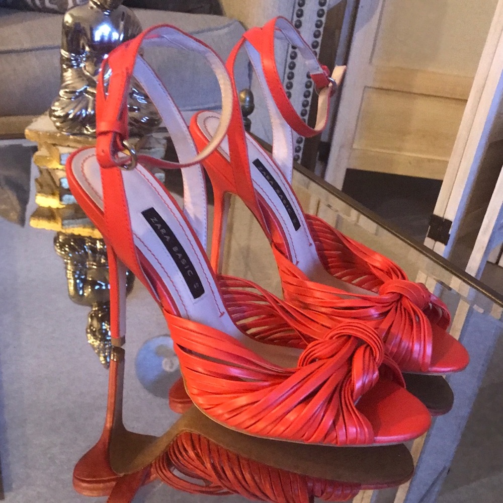 Orange strappy sandal